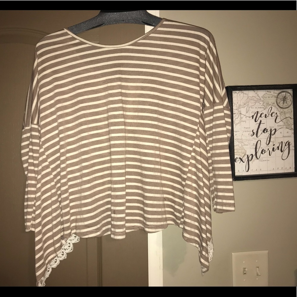 Stripped Top with Open Back